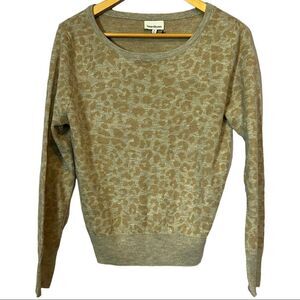 Heartoom Animal Print Sweater Crew Neck women's size Medium M